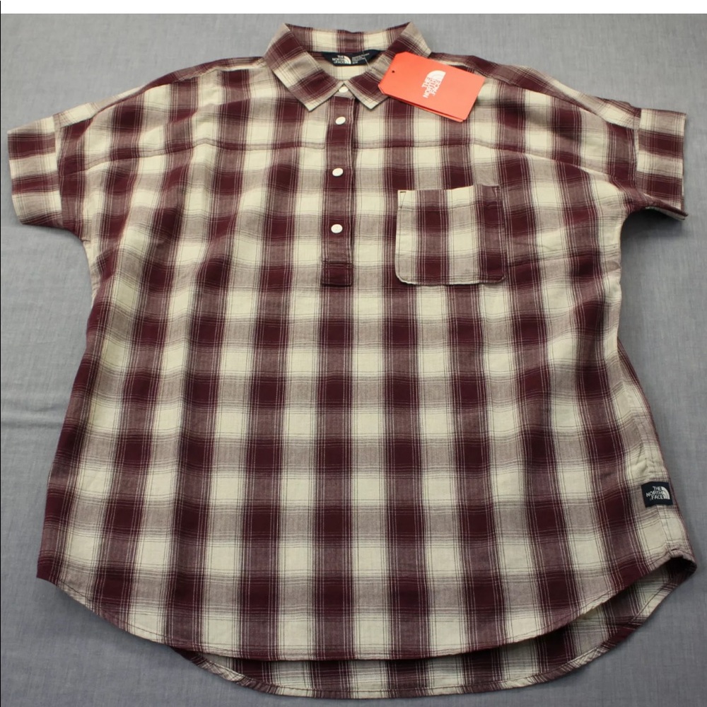 The North FaceWomen's Burgundy Plaid Pullover XL